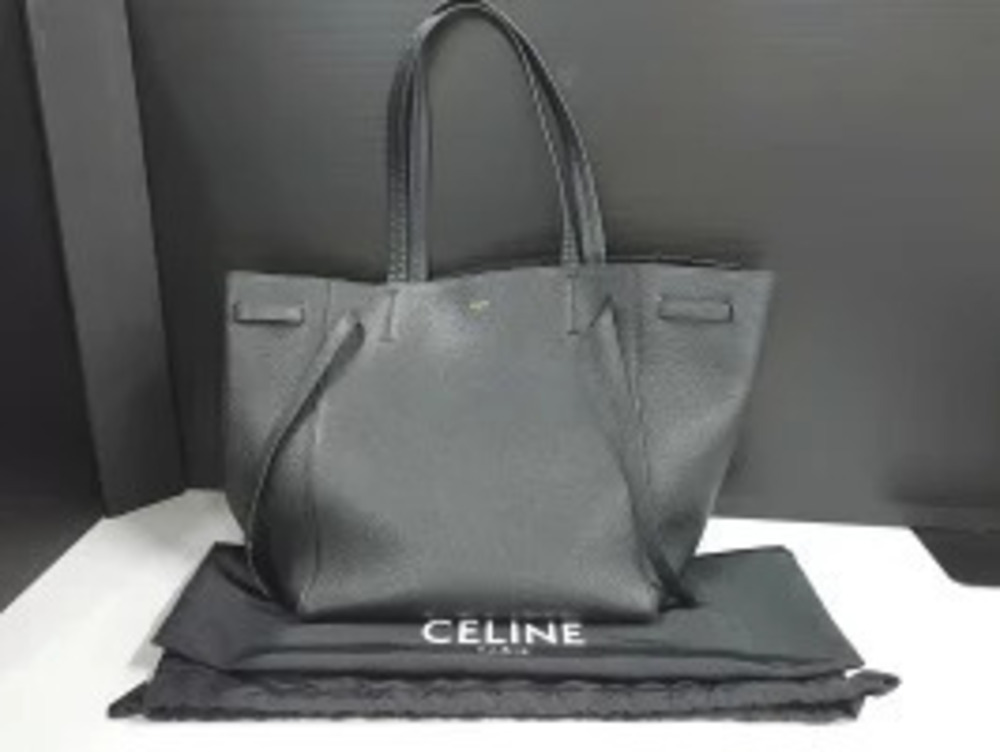 Celine Cabas Phantom tote signature belted Black